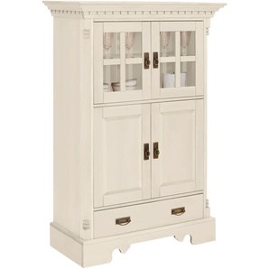 Highboard HOME AFFAIRE Milan Sideboards Gr. B/H/T: 102cm x 149cm x 47cm,, beige (cremfarben) Vitrine, Breite 102 cm