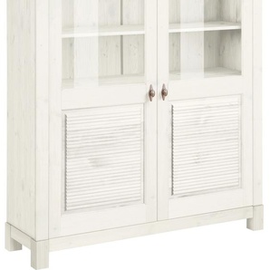 Highboard HOME AFFAIRE Rauna Sideboards Gr. B/H/T: 111,6cm x 135,7cm x 38cm, weiß Vitrine, Breite 111,6 cm, aus massiver Kiefer