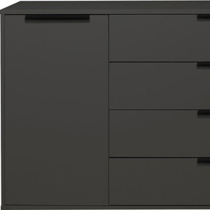 Highboard MÄUSBACHER Bonnie Sideboards Gr. B/H/T: 168cm x 87cm x 45cm, 4 St., grau (anthrazit matt lack) Breite 168 cm