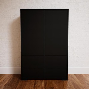 Highboard Schwarz - Highboard: Schubladen in Schwarz & Türen in Schwarz - Hochwertige Materialien - 79 x 119 x 34 cm, Selbst designen