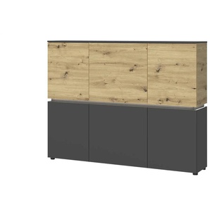 Highboard Soft-Close Luci ¦ grau ¦ Maße (cm): B: 166 H: 132 T: 40