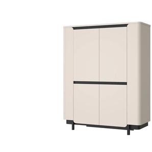 Highboard Softclose - beige - Materialmix - 130,3 cm - 161,1 cm - 44,8 cm | Möbel Kraft