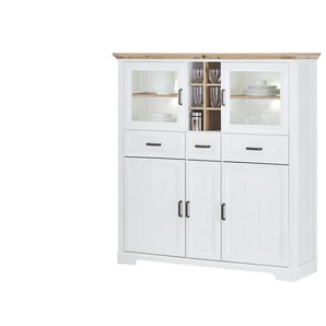 Highboard  Varese ¦ weiß ¦ Maße (cm): B: 143 H: 150 T: 42