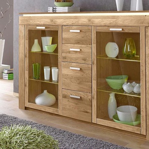 Highboard VOGL MÖBELFABRIK Sideboards braun (wildeiche teilmassiv) Breite 182 cm