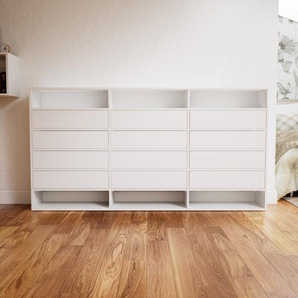 Highboard Weiß - Elegantes Highboard: Schubladen in Weiß - Hochwertige Materialien - 226 x 117 x 34 cm, Selbst designen
