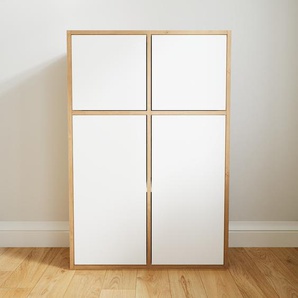 Highboard Weiß - Elegantes Highboard: Türen in Weiß - Hochwertige Materialien - 79 x 117 x 34 cm, Selbst designen