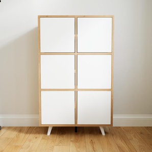 Highboard Weiß - Elegantes Highboard: Türen in Weiß - Hochwertige Materialien - 79 x 129 x 34 cm, Selbst designen