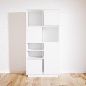 Highboard Weiß - Elegantes Highboard: Türen in Weiß - Hochwertige Materialien - 79 x 162 x 34 cm, Selbst designen