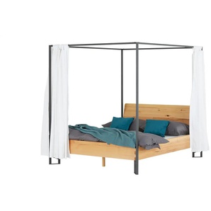 Himmelbett - holzfarben - Materialmix - 160 cm - 200 cm | Möbel Kraft