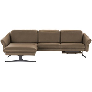 himolla Ecksofa Leder aus Echtleder 1059 ¦ braun ¦ Maße (cm): B: 284 H: 83 T: 179