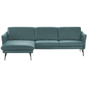 himolla Ecksofa Leder  1928 ¦ türkis/petrol ¦ Maße (cm): B: 280 H: 83 T: 175