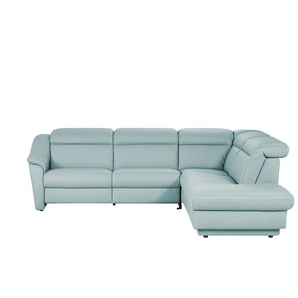 himolla Ecksofa Leder  9707 ¦ blau ¦ Maße (cm): B: 275 H: 84 T: 245