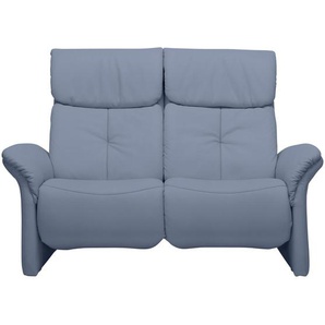 Himolla Komfortklass 2-Sitzer-Sofa Heimkino, Hellblau, Leder, Echtleder, Longlife-Leder, Uni, 152x107x91 cm, Blauer Engel, Goldenes M, Made in Germany, Emas, Typenauswahl, Lederauswahl, Stoffauswahl, planbar, Hocker erhältlich, Rücken echt, Wohnzimmer,