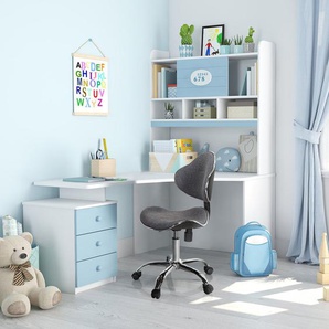 hjh OFFICE Kinder Schreibtischstuhl KIDDY GTI-3 Stoff Kinderbürostuhl Drehstuhl ergonomisch, mitwachsend