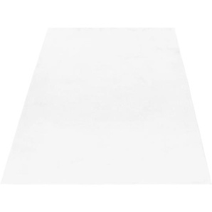 Hochflor-Teppich AYYILDIZ TEPPICHE POUFFY 5100 Teppiche Gr. B/L: 240 cm x 340 cm, 20 mm, 1 St., weiß (white) Esszimmerteppiche Besonders weich Softfllor waschbar