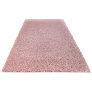 Hochflor-Teppich BRUNO BANANI Shaggy Soft Teppiche Gr. B/L: 200 cm x 290 cm, 30 mm, 1 St., rosa Esszimmerteppiche gewebt, Uni Farben, besonders weich und kuschelig