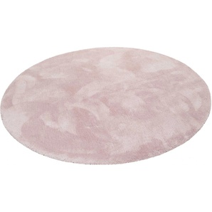 Hochflor-Teppich ESPRIT Relaxx Teppiche Gr. Ø 200 cm, 25 mm, 1 St., rosa Esszimmerteppiche Wohnzimmer, sehr große Farbauswahl, weicher dichter Hochflor