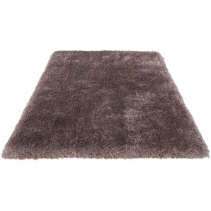 Hochflor-Teppich GUIDO MARIA KRETSCHMER HOME & LIVING Micro exclusiv Teppich, sehr hoher Flor, weich durch Mikrofaser Teppiche Gr. B: 200cm, 78mm, L: 300cm, grau (taupe) sehr weich, flauschig, uni, Wohnzimmer, Schlafzimmer, Kinderzimmer