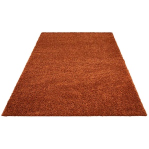 Hochflor-Teppich HOME AFFAIRE Viva Teppiche Gr. B/L: 280 cm x 390 cm, 45 mm, 1 St., rosegold (kupfer) Esszimmerteppiche Uni Farben, einfarbig, besonders weich und kuschelig