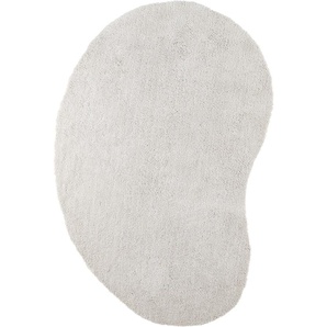 Hochflor-Teppich LEGER HOME BY LENA GERCKE Halrum, einfarbig, besondere Form, modern Teppiche Gr. B: 200cm, 25mm, L: 300cm, grau organische Form, bean shape, kuschelig, Wohnzimmer, Schlafzimmer