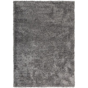 Hochflor-Teppich MY HOME Boldo Teppiche Gr. B: 280cm, 50mm, L: 390cm, grau besonders weich durch Microfaser, Shaggy Teppich