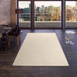 Hochflor-Teppich MY HOME Microfaser Teppich Magong, besonders weich, sehr feiner Flor Teppiche Gr. B: 240cm, 25mm, L: 320cm, beige (natur) uni, Wohnzimmer, Schlafzimmer, Kinderzimmer, auch rund und als Läufer