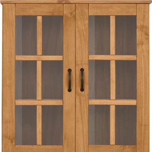 Hochschrank HOME AFFAIRE Rodby Schränke Gr. B/H/T: 75cm x 170cm x 30cm, 4 St., beige (natur gebeizt/gewachst) FSC-zertifiziertes Massivholz, Breite 75cm, Höhe 170cm