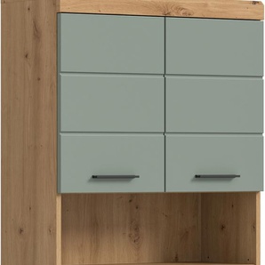 Hochschrank INOSIGN Siena, Breite 74cm, 4 Türen, 1 Schubkasten, 2 offene Fächer, MDF-Front, artisan eiche nb, salbei nb, B:74cm H:191cm T:31cm, Schränke, in verschiedenen Farben erhältlich, Badmöbel, Badschrank, Schrank, Bad, Topseller