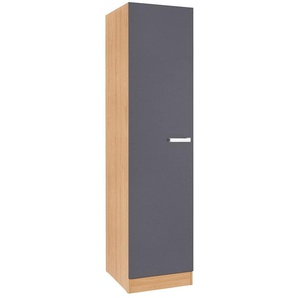 Hochschrank OPTIFIT Odense Schränke Gr. B/H/T: 50cm x 206,8cm x 57,1cm,, grau (anthrazit/buche) 50 cm breit, 57 tief, mit 3 Einlegeböden, für viel Stauraum