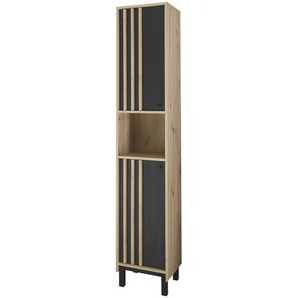 Hochschrank - schwarz - Materialmix - 38 cm - 195 cm - 32 cm | Möbel Kraft