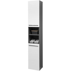 Primo Hochschrank - weiß - Materialmix - 34 cm - 190 cm - 30 cm | Möbel Kraft