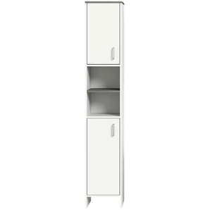 Hochschrank - weiß - Materialmix - 32 cm - 180 cm - 28 cm | Möbel Kraft