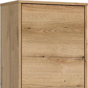 Hochschrank WELLTIME Kayu, Höhe 164 cm, stehend/hängend montierbar, 1 Tür, 4 Einlegeböden, braun (evoke oak nachbildung), B:44cm H:164cm T:32cm, FSC-zertifizierter Holzwerkstoff, Schränke, Türanschlag wechselbar, Badschrank, Bad-Möbel, Badezimmer, Bad