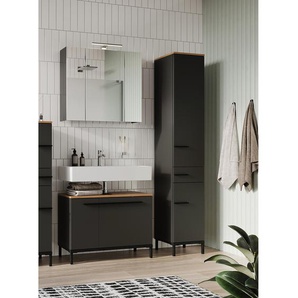 Hochschrank Yonkers 34 x 190 x 34cm Grau