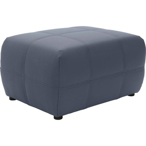 Hocker DOMO COLLECTION Brandon Gr. B/H/T: 80cm x 42cm x 60cm, Leder, blau (dunkelblau) Polsterhocker kleine Ausführung, passend zu Brandon in Leder und Luxus-Kunstleder