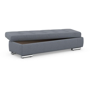 Hocker DOMO COLLECTION Treviso XXL: B/T/H: 161/60/41 cm Gr. B/H/T: 161cm x 41cm x 60cm, Luxus-Microfaser Chenilleoptik, braun (schlamm) Hocker mit Stauraum Polsterhocker Stauraum, auch in Cord, passend zur Serie, moderne Steppung