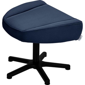 Hocker TOM TAILOR HOME TOM PURE Gr. B/H/T: 57 cm x 42 cm x 45 cm, Material, blau (blue sco 46) Fußhocker Drehhocker Bürohocker mit Metall-Drehfuß in Schwarz