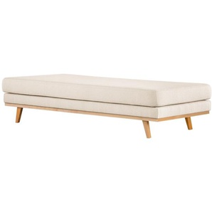 Hockerbank 180 x 43 x 81cm Beige Buche Hell Bouclé Stoff Eurona: Beige