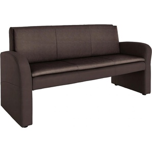 Hockerbank EXXPO - SOFA FASHION Cortado, 3-Sitzer mit hohem Sitzkomfort Hocker Gr. B/H/T: 182cm x 89cm x 67cm, braun Polsterbank Hocker hohe Bodenfreiheit, schöne Detailverarbeitung, wahlweise Lederbezug