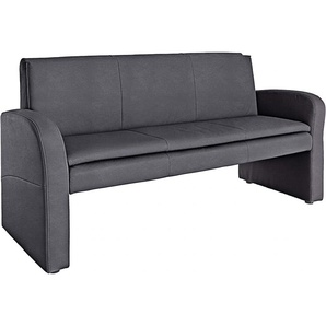 Hockerbank EXXPO - SOFA FASHION Cortado, 3-Sitzer mit hohem Sitzkomfort Hocker Gr. B/H/T: 182cm x 89cm x 67cm, grau (graphit 8000) Polsterbank Hocker hohe Bodenfreiheit, schöne Detailverarbeitung, wahlweise Lederbezug