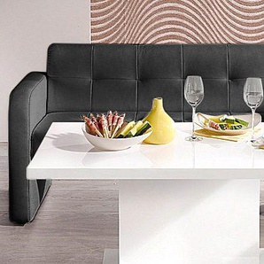 Hockerbank EXXPO - SOFA FASHION Hocker Gr. B/H/T: 182cm x 82cm x 68cm, Kunstleder, schwarz Essbank Polsterbank Hocker mit Rückenlehne