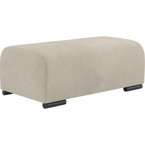 Hockerbank HOME AFFAIRE Sundance Hocker Gr. B/H/T: 123cm x 48cm x 73cm, Soft clean, beige (novaclean avanti 6 taupe) mit komfortablem Boxpring-Taschenfederkern, passend zu der Garnitur