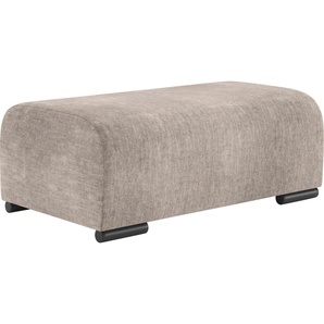 Hockerbank HOME AFFAIRE Sundance Hocker Gr. B/H/T: 123cm x 48cm x 73cm, Velours, grau (dolce 4 taupe) mit komfortablem Boxpring-Taschenfederkern, passend zu der Garnitur