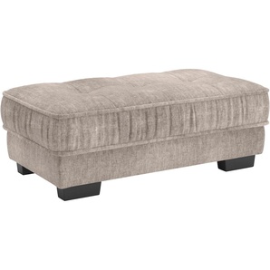 Hockerbank INOSIGN Diwan II DuraFlex Hocker Gr. B/H/T: 128cm x 46cm x 67cm, Velours, grau (dolce 4 taupe) Hochwertige DuraFlex-Kaltschaumpolsterung, bis 140 kg belastbar