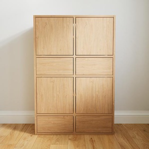 Highboard Eiche - Highboard: Schubladen in Eiche & Türen in Eiche - Hochwertige Materialien - 79 x 117 x 34 cm, Selbst designen