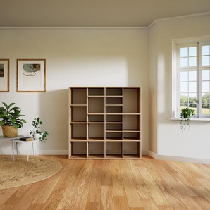Bücherregal Eiche - Modernes Regal für Bücher: Hochwertige Qualität, einzigartiges Design - 156 x 156 x 47 cm, Individuell konfigurierbar
