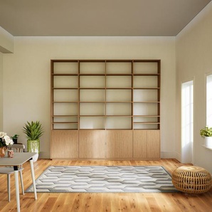 Aktenregal Eiche - Flexibles Büroregal: Türen in Eiche - Hochwertige Materialien - 300 x 277 x 34 cm, konfigurierbar