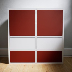 Kommode Terrakotta - Lowboard: Schubladen in Terrakotta & Türen in Terrakotta - Hochwertige Materialien - 79 x 79 x 34 cm, konfigurierbar