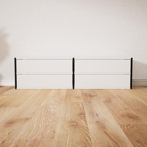 Lowboard Weiß - Designer-TV-Board: Schubladen in Weiß - Hochwertige Materialien - 151 x 40 x 34 cm, Komplett anpassbar
