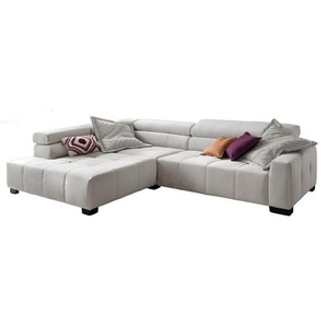 Hom`in Ecksofa, Creme, Textil, 4-Sitzer, Ottomane links, 311x219 cm, Blauer Engel, Goldenes M, Oeko-Tex® Standard 100, DGM-Klimapakt, Fußauswahl, Lederauswahl, Stoffauswahl, planbar, seitenverkehrt erhältlich, Hocker Rücken echt, Wohnzimmer, Sofas &